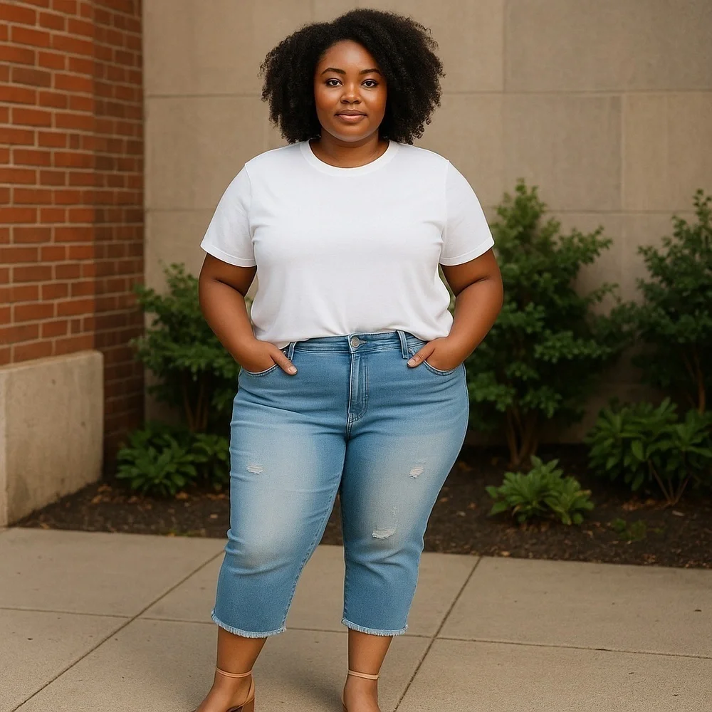 Cato | PLUS SIZE CROPPED LIGHT WASH SKINNY JEANS